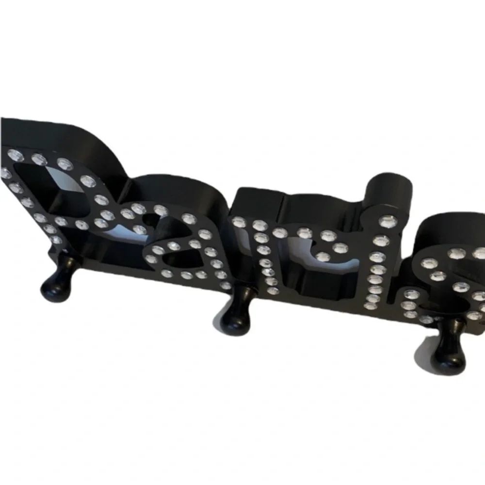 Paris Wall Hook Sparkling Hanger Organizer Jewelry Lingerie Rhinestone Gem Black